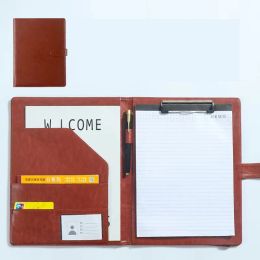 File Multifunctional A4 Conference Folder Business Stationery Folder Meeting PU Leather Contract File Folders School Office SuppLY