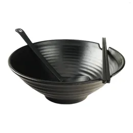 Bowls Ramen Bowl Set With Spoon Chopsticks Hard Plastic Vintage Noodles Creative Soup For Asian