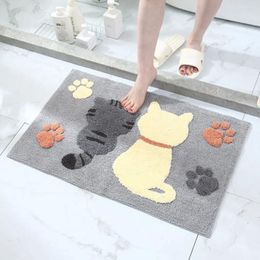 Bath Mats Excellent Water Absorption Bathroom Mat Non-Slip And Easy To Clean Cute