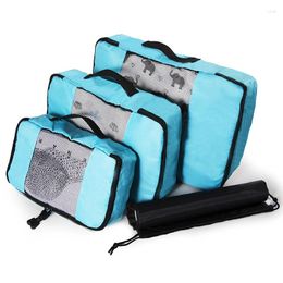 Storage Bags 4Pcs Set Travel Luggage Organiser Packing Cubes Bag Home Bedroom Whole Sorting Pouch Large Capacity Portable