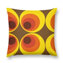 Pillow 70s 80s Funky Vintage Circle Pattern Throw Luxury Cover Decorative S