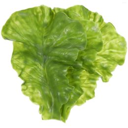 Decorative Flowers 3 Pcs Simulated Cabbage Model Fake Lettuce Leaves PVC Food Decor Decorations