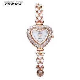 Women's Watches SINOBI NEW Fashion Luxury Woman Diamonds Wrist es Stainless Steel Women Dress Limited Ladies Geneva Quartz Clock 2020 L240402