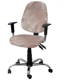 Chair Covers Marble Agate Elastic Armchair Computer Cover Stretch Removable Office Slipcover Living Room Split Seat