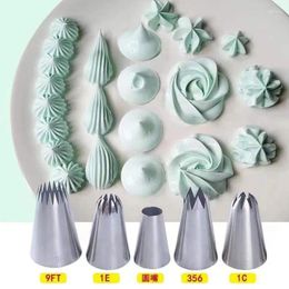 Baking Tools Silicone Pastry Bags Tips Kitchen DIY Cake Icing Piping Stainless Nozzle Reusable Cream Decorating Mouth