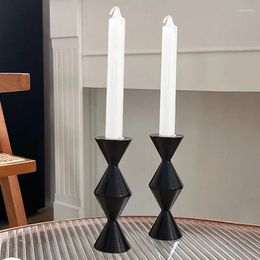 Candle Holders Holder Endless Column Table Decoration Wooden Candlestick 2024 Ornaments Solid