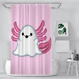 Shower Curtains Axolotl Ghost Bathroom Lover Waterproof Partition Creative Home Decor Accessories