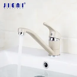 Bathroom Sink Faucets JIENI Painting Basin Faucet Stainless Steel Single Hole Tap Mixer