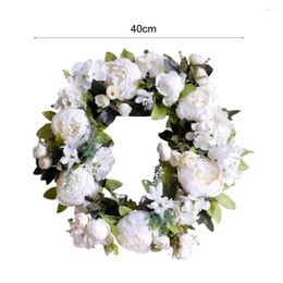 Decorative Flowers Fashion Door Hanging Wreath Nature No Withering Rose Shape Pography Props