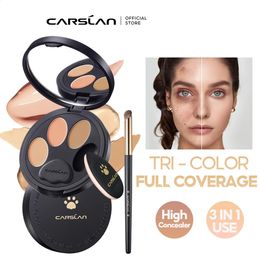 CARSLAN Flxible Tricolour Concealer Full Coverage Concealing Dark Circles Corrector Moisturising High Makeup Base 240327