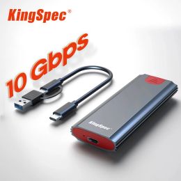 Enclosure Kingspec M.2 Nvme Ssd Enclosure Adapter Usb 3.1 Type C Gen2 10gbps M.2 Pcie Tool Free Aluminium Case for M.2 Nvme Ssd