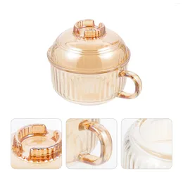 Dinnerware Sets Ramen Bowl Glass Small Convenient Steam Lid Steaming Household Home Accessories Soup Kitchen Accessory