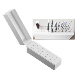 30 Holes Nail Art Drill Grinding Head Bit Holder Display Storage Box Nail Drill Bits Container Stand Display Rack