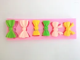 Baking Moulds Mom&Pea 0342 Fondant Cake Bowknots Silicone Mould Sugar Paste Art Tools Decoration