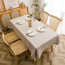 Table Cloth Nordic Pastoral Art Solid Colour Cotton Linen Tablecloth Waterproof And Oil Proof Dining Room Tea