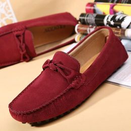 Casual Shoes Boat Suede Leather Men Fashion Driving Leisure Walking Moccasins Male Shoe Loafers