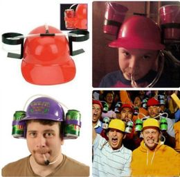 Drink Holder Helmet Drinking Straws Plastic Hand Beer Drinking Hat Lazy Helmet Party Favors Party Accessories Gifts5136470