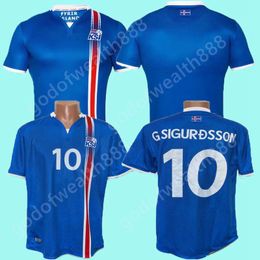 2016 2017 Iceland Retro soccer jersey G.SIGURDSSON 16 17 iceland football shirt