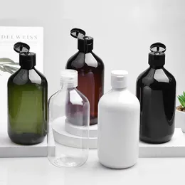 Storage Bottles 500ML Empty Plastic Flip Cap Bottle With Cosmetic Water Lotion Packaging Shower Gel Cream Shampoo Face Toners Travel