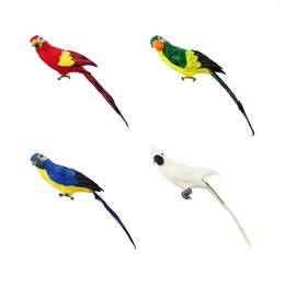 Garden Decorations Artificial Bird 60cm Model Sculpture Lifelike Foam With Claw Feather Parrot For Party Patio Yard Outside