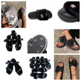 Designer Slide Women Summer Ladies Beach Sandal Party Wedding Flat Slipper Shoes Fashion Sandal Man Woman black GAI size 36-41