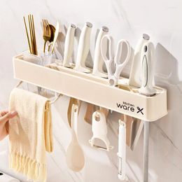 Kitchen Storage Wall-mounted Knife Rack Multi-functional And Fork Chopsticks Cage Tube Drain