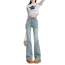 Micro La Jeans for Women 2024 Spring/Summer New Slim Fit and Slimming Design Small Split Design Small