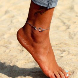 Anklets Roxi S925 Sterling Silver Summer Beach Ankle Chain Sexy Jewelry Tobilleras Mujer Wave-Design For Women 925