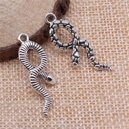 Charms Ornaments Snake Jewellery For Woman 34x11mm 10pcs