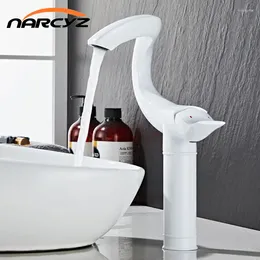 Bathroom Sink Faucets Brass Styles Basin Faucet And Cold Water Wash Counter Fixed Sitting Cream White FES-6066