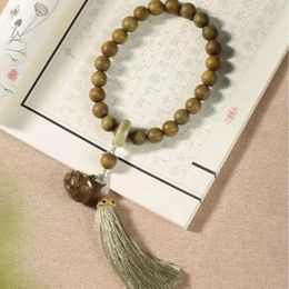 Strand Green Sandalwood Bracelets Retro Flowing Scented Cultural Toys Men's And Women's Buddha Bead Plates Playing