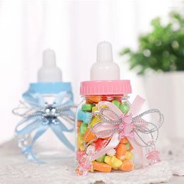Storage Bottles European Creative Cute Baby Bottle Transparent Plastic Wedding Candy Box Shower First-year Return Gift Packaging