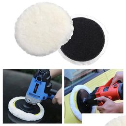 Care Products Vehicle Protectants 3/4/5/6/7 Inches Soft Car Polishing Disc Imitated Wool Body Waxing Polisher Pad Maintenance Toolscar Otphy