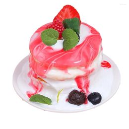 Decorative Flowers 1Pcs Artificial Kitchen Fruit Cakes Dessert Fake Food Decoration Pography Pro Simulation Cake Model Tea Table