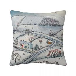 Pillow Winter Hills Throw Cover Christmas Decorations For Home 2024 Anime