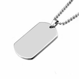 Stainless Steel Army Dog Tags with 24" Bead Chains Together Free Shipping by DHL Wholesale WB3287 LL