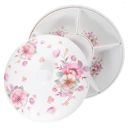 Dinnerware Sets Appetiser Trays Parties Circle Fruit Party Divided Serving Chips Dish Light Luxury Large Candy Lids Platter Snack