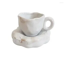 Cups Saucers Afternoon Tea Coffee Cup Set Leisure Decorate Simple Cute Ceramics Ceramic Mug Nordic And Saucer Sets Mugs Travel