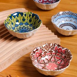 Plates Sauce And Vinegar Dish Snack Plate Ceramics Household Use Dry Fruit Serving Tray Underglaze Color Japanese Dipping Bowl