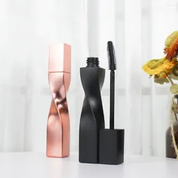 Storage Bottles 15ml Empty Matte Black Rose Gold Rotating Streamlined Design Mascara Bottle 36pcs