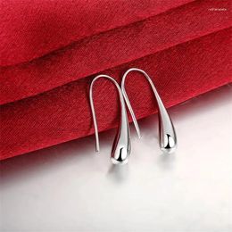 Backs Earrings 925 Sterling Silver Charm Water Droplets For Women Luxury Fashion Party Wedding Accessories Jewellery Christmas Gifts