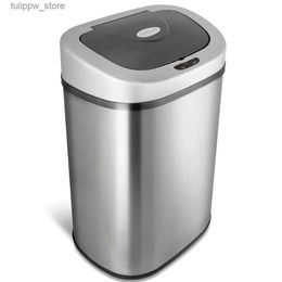 Waste Bins Litter Bins 21.1 Gallon Trash Can Trash Cans for Bathroom Dump Stainless Steel Kitchen Wastebin Dustbin Bucket Garbage Bin Room L46