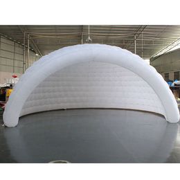 10mLx7mWx4.5mH (33x23x15ft) Circular white LED lighted giant inflatable air dome, large stage tents for party promotion