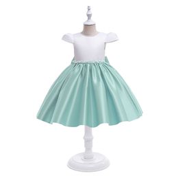 Lovely Navy Blue Green Pink Jewel Girl's Birthday/Party Dresses Girl's Pageant Dresses Flower Girl Dresses Girls Everyday Skirts Kids' Wear SZ 2-10 D406217