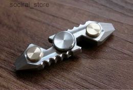 Spinning Top Titanium+brass hand spun yarn top rotating gyroscope toy childrens outdoor tool bottle opener Crowbar L240402