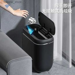 Waste Bins 14L Smart Trash Can Automatic Sensor Garbage Can For Bathroom Kitchen Garbage Cube Living Room Recycle Induction Trash Bins L46