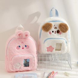 School Bags Woemn Plush Cartoon Schoolbag Girls Travel Casual Backpack Cute Dog For Students