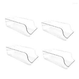 Kitchen Storage 4PCS Soda Can Organiser Box Clear For Pantry Refrigerator Freezer & Fridge Organisers And