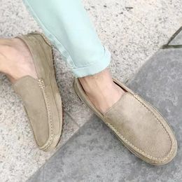 Casual Shoes 2024 Autumn Men Suede Leather Business For Soft Slip On Loafers Driving Walking Flats Moccasins