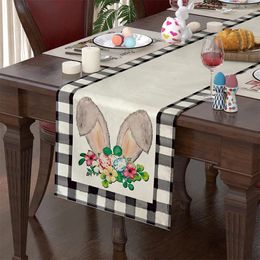 Table Cloth 1pc Easter Day Runner Cartoon Decorations Multiple Styles Party Tablecloth Festival Supplies Home Decoration